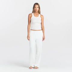 COTTON RIB SCOOP NECK TANK | MARBLE