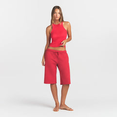 SHEER RIB TANK | CARMINE