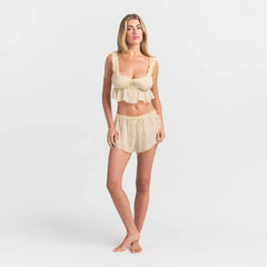 SKIMS ROMANCE BABYDOLL AND SHORT SET | BUTTER