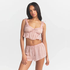 SKIMS ROMANCE BABYDOLL AND SHORT SET | MORGANITE