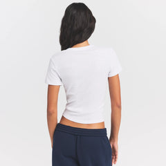WORN IN JERSEY BABY V NECK TEE | SNOW