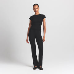 FEATHERWEIGHT CASHMERE TEE | ONYX