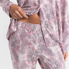 SKIMS SLEEP LONG SLEEVE BUTTON UP SET | BLOOM MINI MULTI ANIMAL