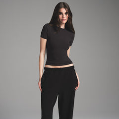 COTTON FLEECE CLASSIC STRAIGHT LEG PANT | ONYX