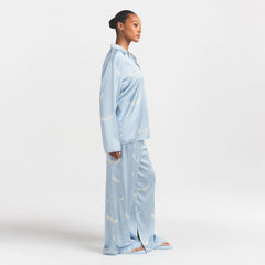 WOVEN SHINE LONG SLEEP SET | AERO WING HEARTS PRINT