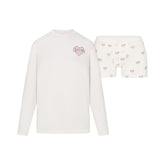 BOYFRIEND LONG SLEEVE T-SHIRT AND SHORT BOXER SET | MARBLE HEART BANNER