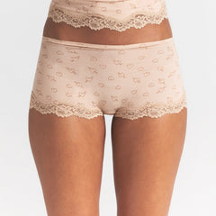 FITS EVERYBODY LACE TRIANGLE CAMI AND BOY SHORT SET | MICA SKETCHED HEARTS