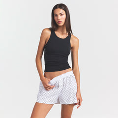COTTON POPLIN BOXER SLEEP SET | ONYX DOT