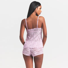 STRETCH LACE BABYDOLL TOP | BABY PINK