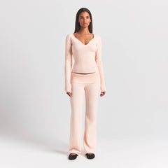 SWEATER KNITS RIBBED LONG SLEEVE TOP | PRIMROSE
