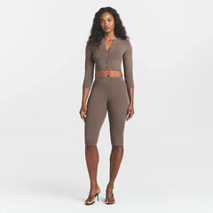 REFINED KNIT CROPPED CARDIGAN | AMETHYST