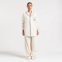 SKIMS FOR TEAM USA FLEECE UNISEX PARALYMPIC OVERSIZED SLEEP TOP | ECRU