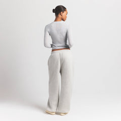 FEATHERWEIGHT CASHMERE CARDIGAN | LIGHT HEATHER GREY