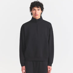 FLEECE LOUNGE MENS RELAXED QUARTER ZIP | WASHED ONYX