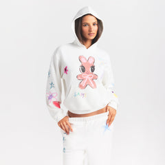 COTTON FLEECE CLASSIC HOODIE | MARBLE HAPPY BUNNY