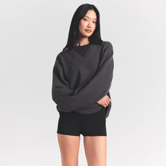 SWEATER KNITS PULLOVER V NECK | ASH