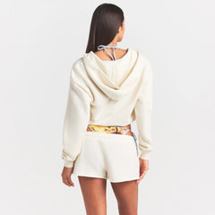 FRENCH TERRY ZIP UP HOODIE | ECRU
