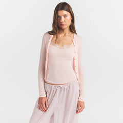 SHEER MODAL CARDIGAN | PRIMROSE