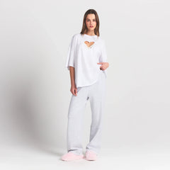 WORN IN JERSEY HEART OVERSIZED T-SHIRT | SNOW