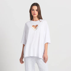 WORN IN JERSEY HEART OVERSIZED T-SHIRT | SNOW