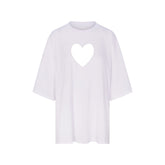 WORN IN JERSEY HEART OVERSIZED T-SHIRT | SNOW