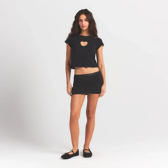 WORN IN JERSEY HEART BABY TEE | WASHED ONYX