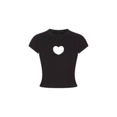 WORN IN JERSEY HEART BABY TEE | WASHED ONYX