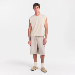 HEAVYWEIGHT COTTON MENS CROPPED MUSCLE TANK | BUFF