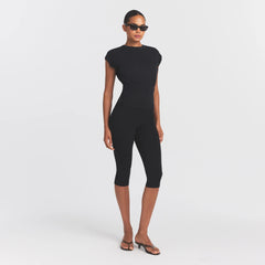 WORN IN JERSEY RUCHED TEE | WASHED ONYX