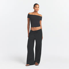 COTTON JERSEY OFF THE SHOULDER TOP | SOOT