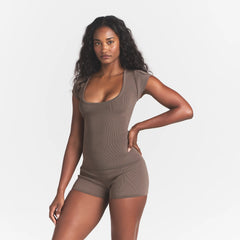 REFINED KNIT SCOOP NECK TOP | AMETHYST