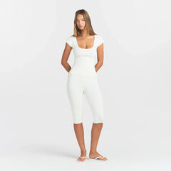 REFINED KNIT SCOOP NECK TOP | EGRET