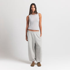 FEATHERWEIGHT CASHMERE SLEEVELESS TOP | LIGHT HEATHER GREY