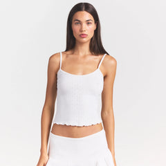 HEAVY POINTELLE CAMI | MARBLE