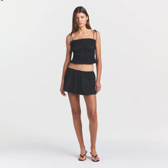 POPLIN APPAREL RUFFLE CAMI | ONYX