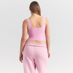 FITS EVERYBODY LACE TANK | BUBBLE GUM TONAL