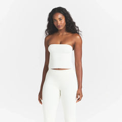 REFINED KNIT TUBE TOP | EGRET