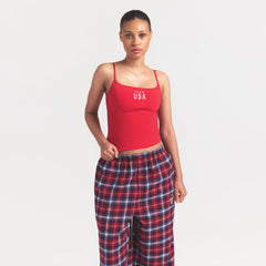 SKIMS FOR TEAM USA COTTON JERSEY PARALYMPIC CAMI | RED