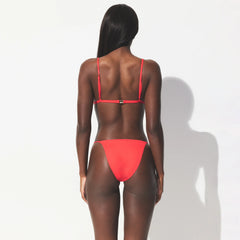 ICONIC SWIM TRIANGLE BIKINI TOP | CARMINE