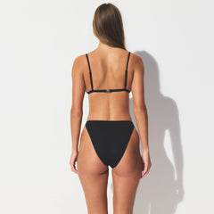 ICONIC SWIM TRIANGLE BIKINI TOP | OBSIDIAN