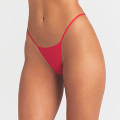 EVERYDAY COTTON STRING THONG | CARMINE
