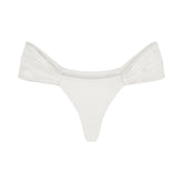 ULTRA FINE MESH DRAPED THONG | IVORY
