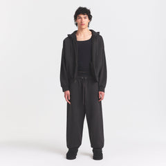 HEAVYWEIGHT FLEECE ZIP UP HOODIE | WASHED ONYX