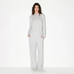 BOYFRIEND LONG SLEEVE T-SHIRT | LIGHT HEATHER GREY