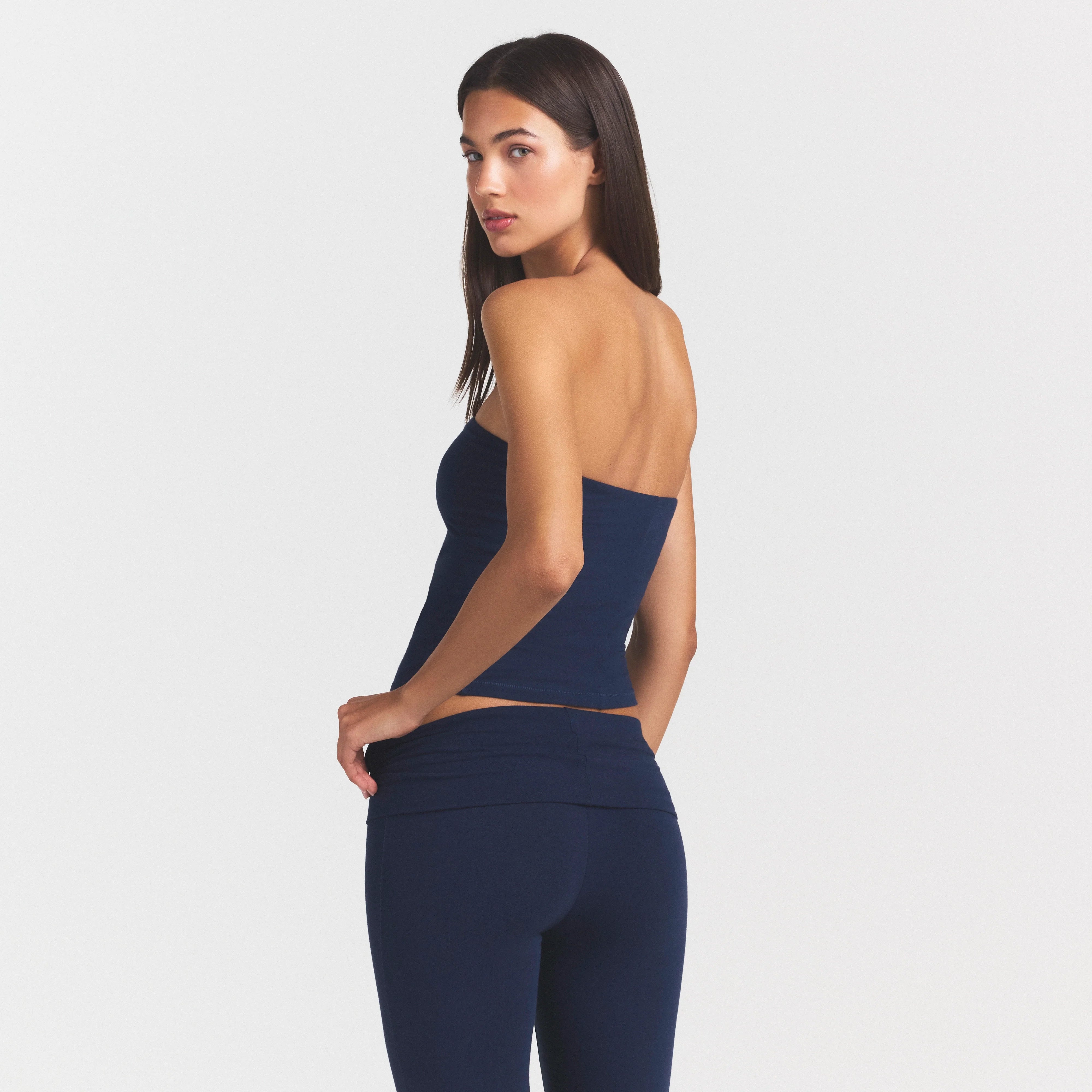 COTTON JERSEY FOLDOVER PANT | NAVY