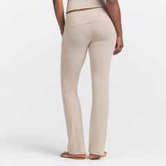 COTTON JERSEY FOLDOVER PANT | STONE