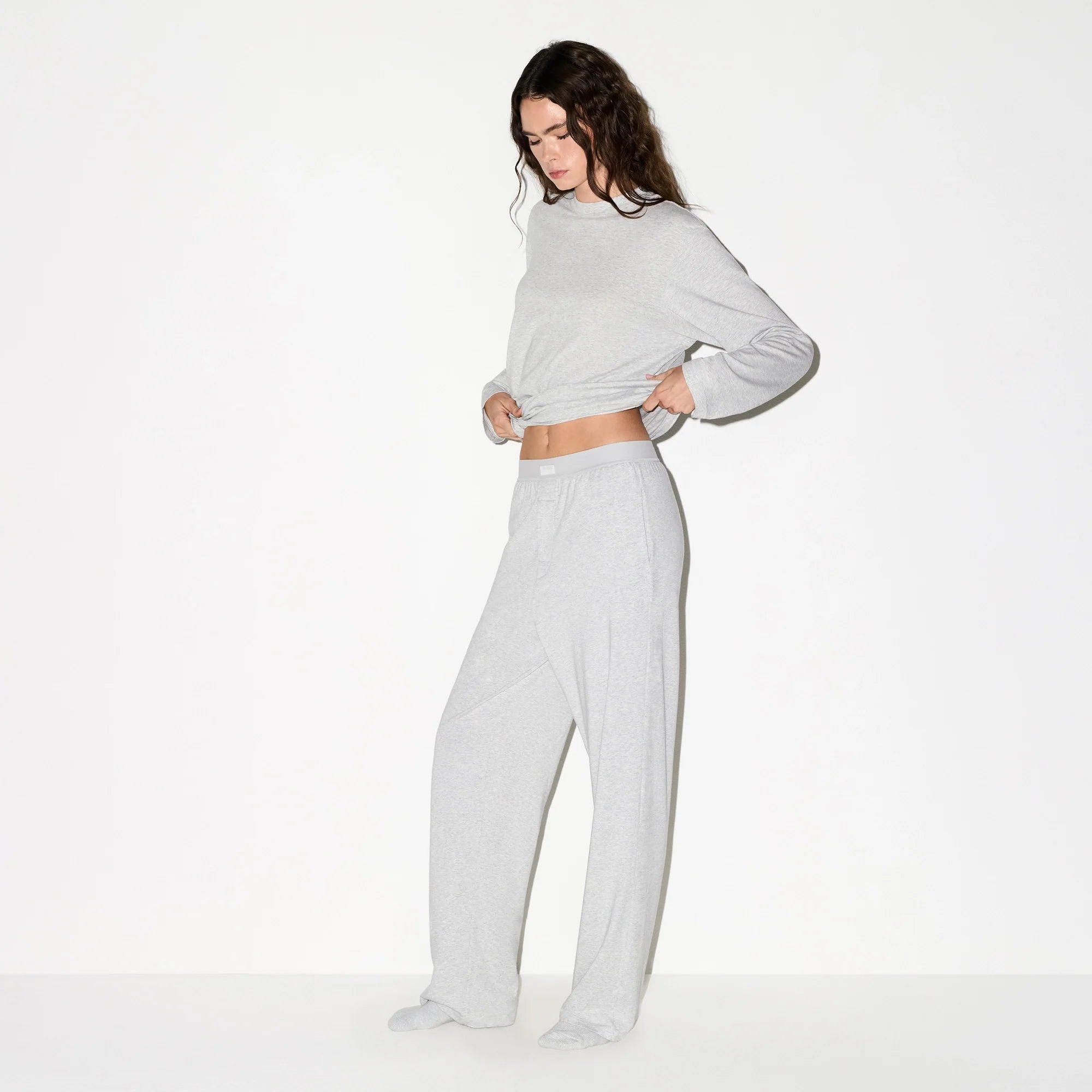 BOYFRIEND LOOSE PANT | LIGHT HEATHER GREY