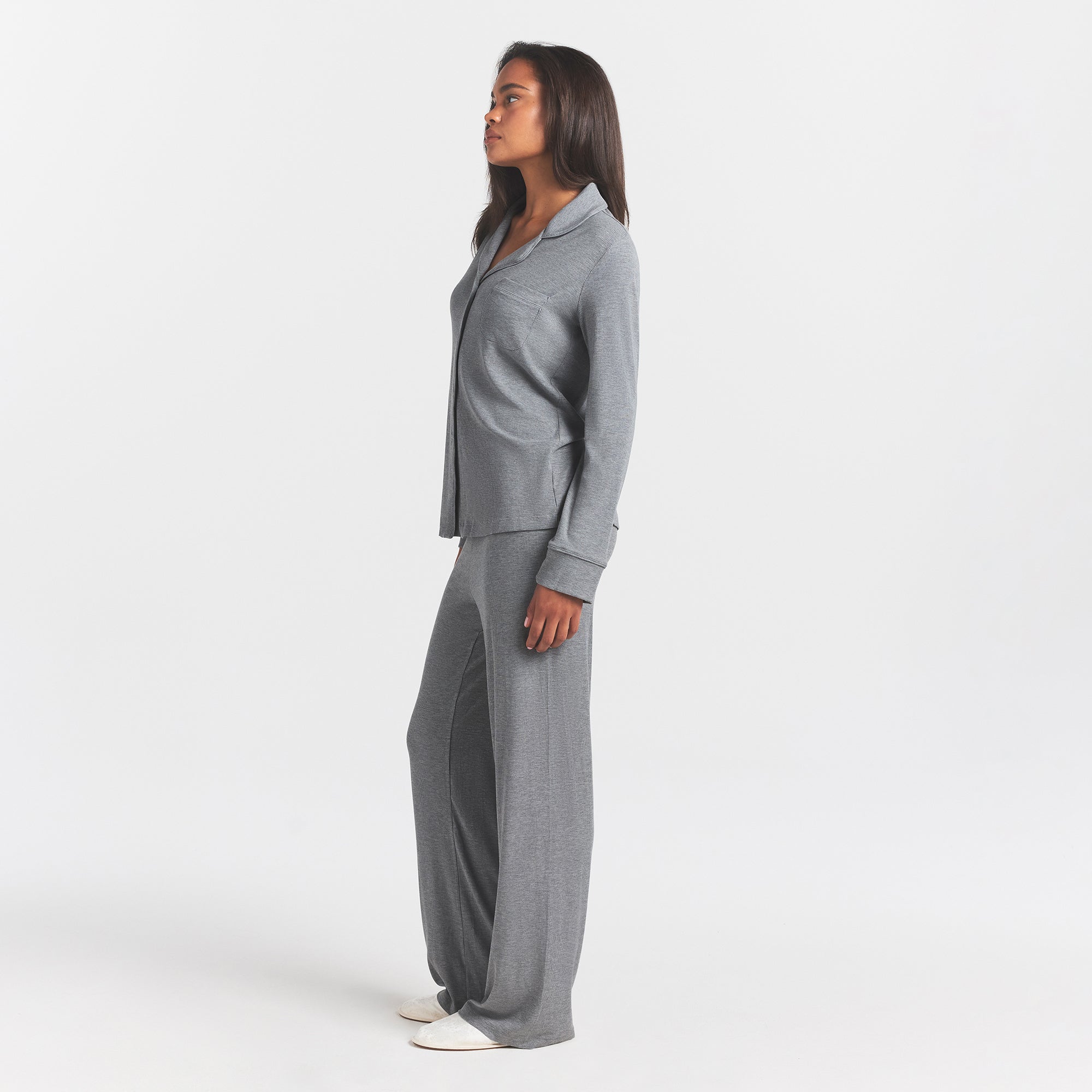 SOFT LOUNGE SLEEP SET | HEATHER GREY
