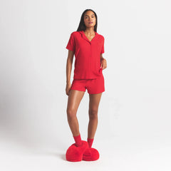 SOFT LOUNGE SHORT SLEEP SET | CHERRY