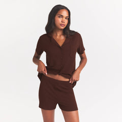 SOFT LOUNGE SHORT SLEEP SET | COCOA